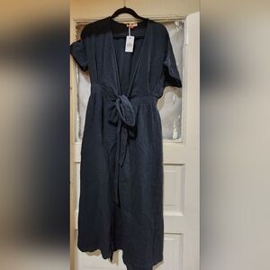 Marine Layer Black Valenica Wrap Dress